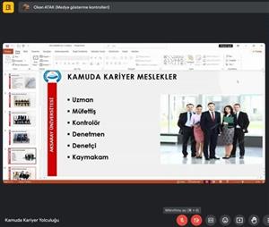 Maliye Bölümü tarafından Kamuda Kariyer Yolculuğu konulu online konferans gerçekleştirildi
